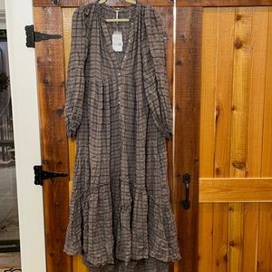 Free People NWT Plaid Maxi